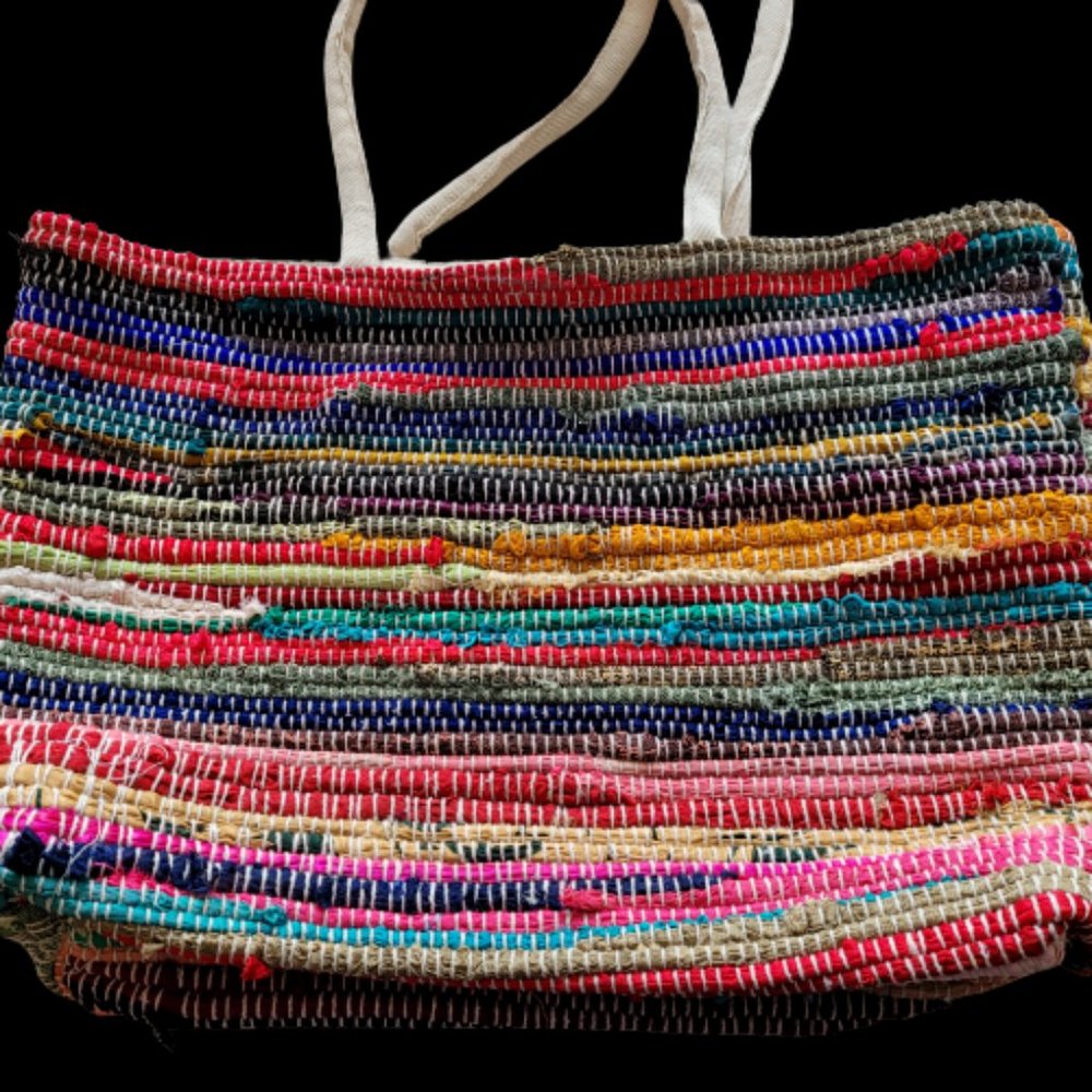 Shopper Beach Gym Tote Bag 100% Cotton  Handbag  Purse Big Large